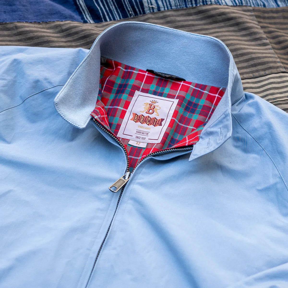 Baracuta G9 Harrington Jacket - Dusty Blue