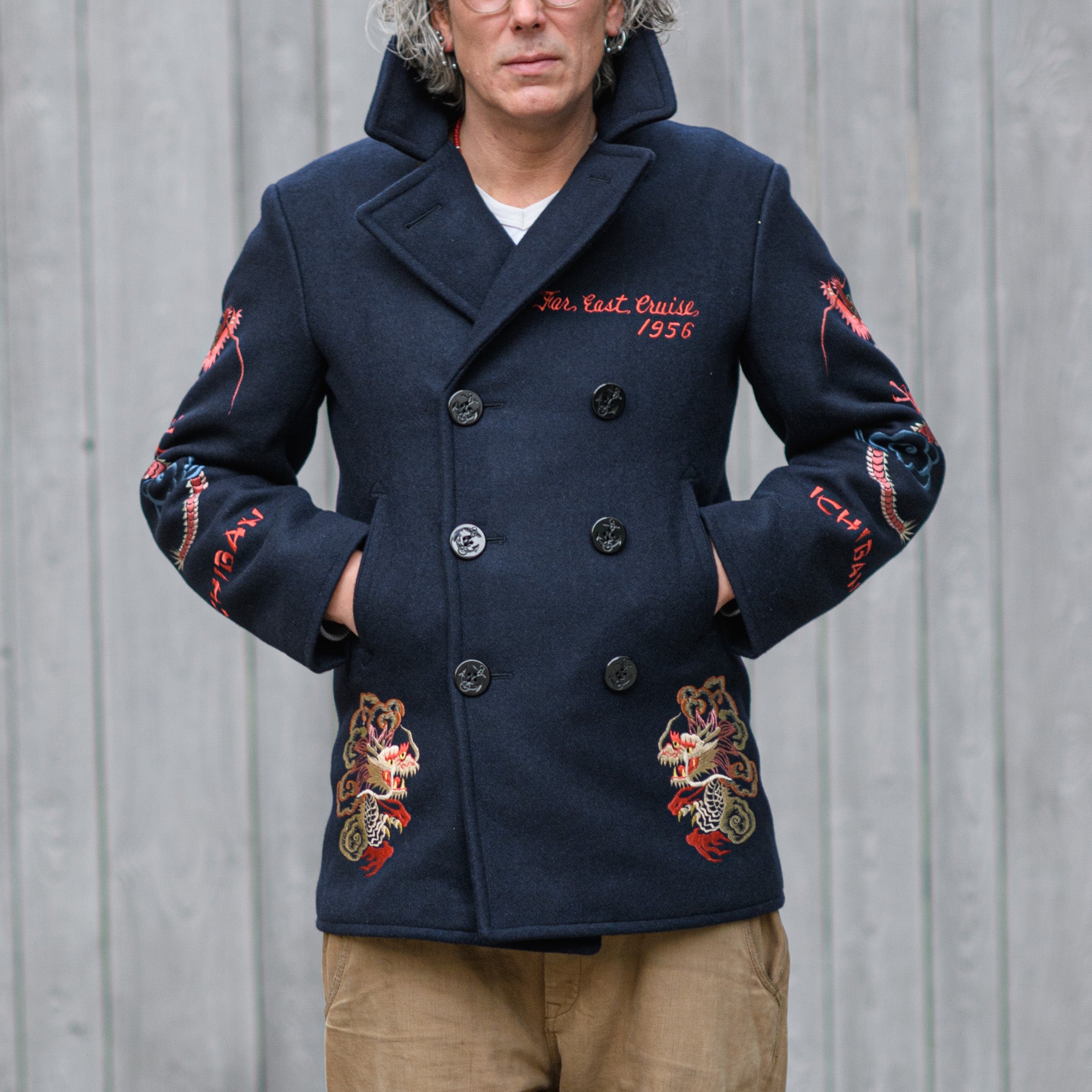 Pea Coat With Duffle Coat Buttons Called Buzz Rickson's USS