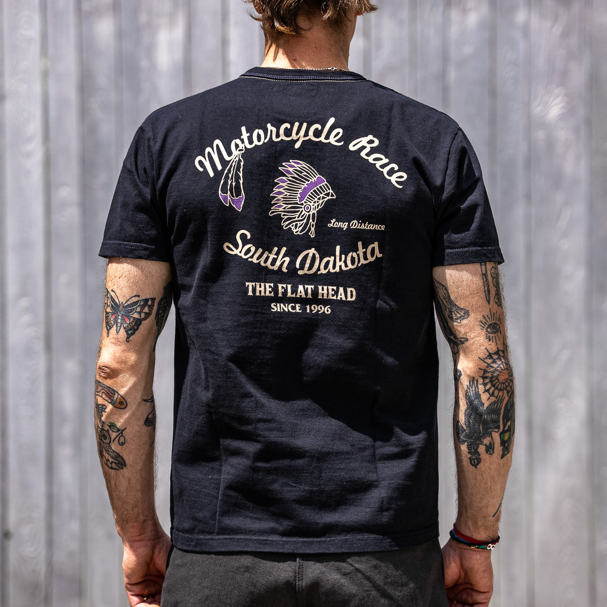 The Flat Head „South Dakota” 9,3oz Loopwheeled T-Shirt – Black