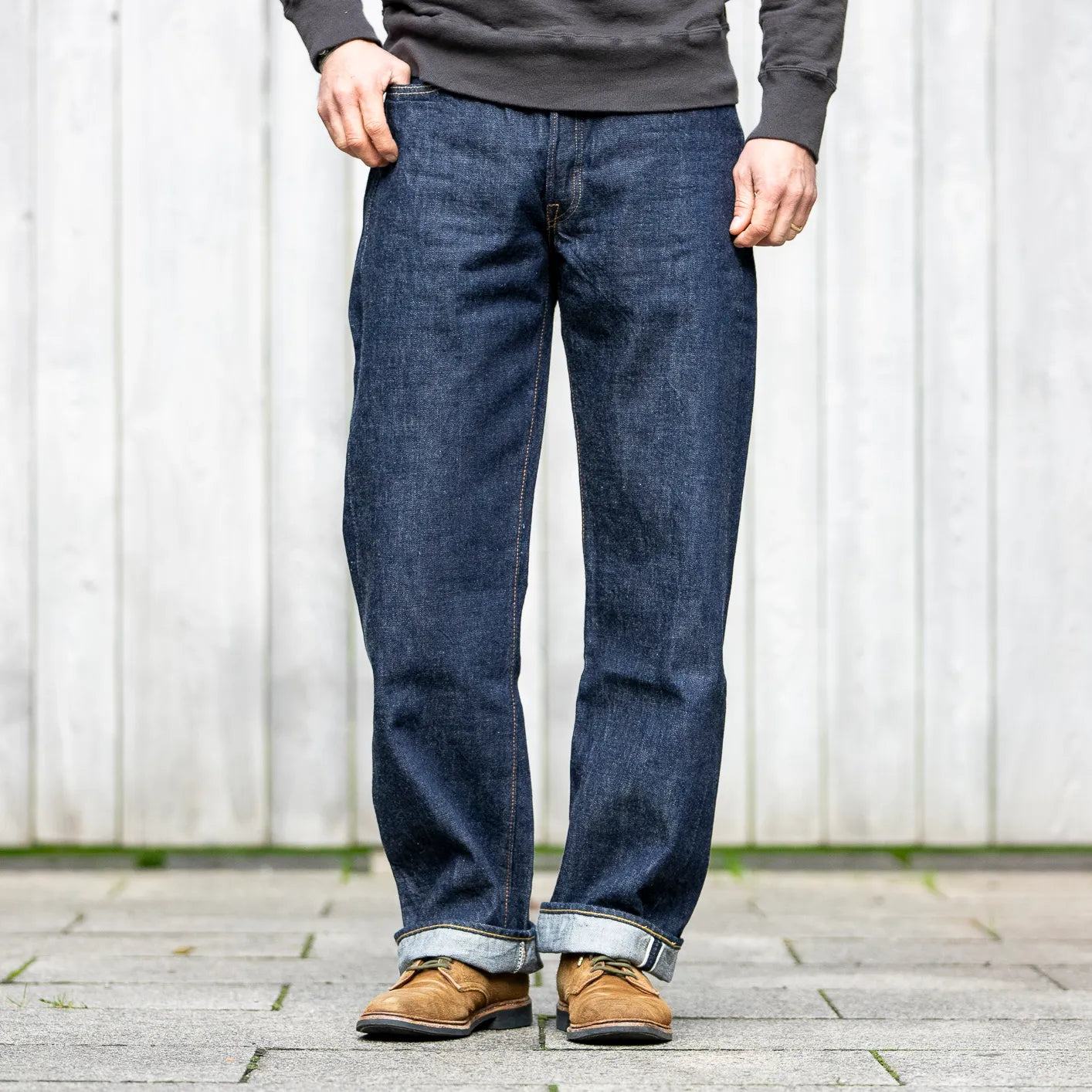 Fullcount 0105W Wide Straight Jeans - Zimbabwe Cotton Selvedge Denim Fullcount 0105W Wide Straight Jeans - Zimbabwe Cotton Selvedge Denim