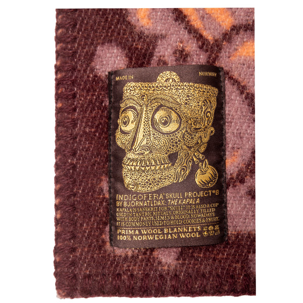 Indigofera x Atldax ‘Kapala’ Blanket – Norwegian Wool / Skull Project Collection