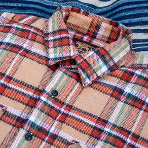 Indigofera Bryson Flannel Shirt – Beige / Red / Green