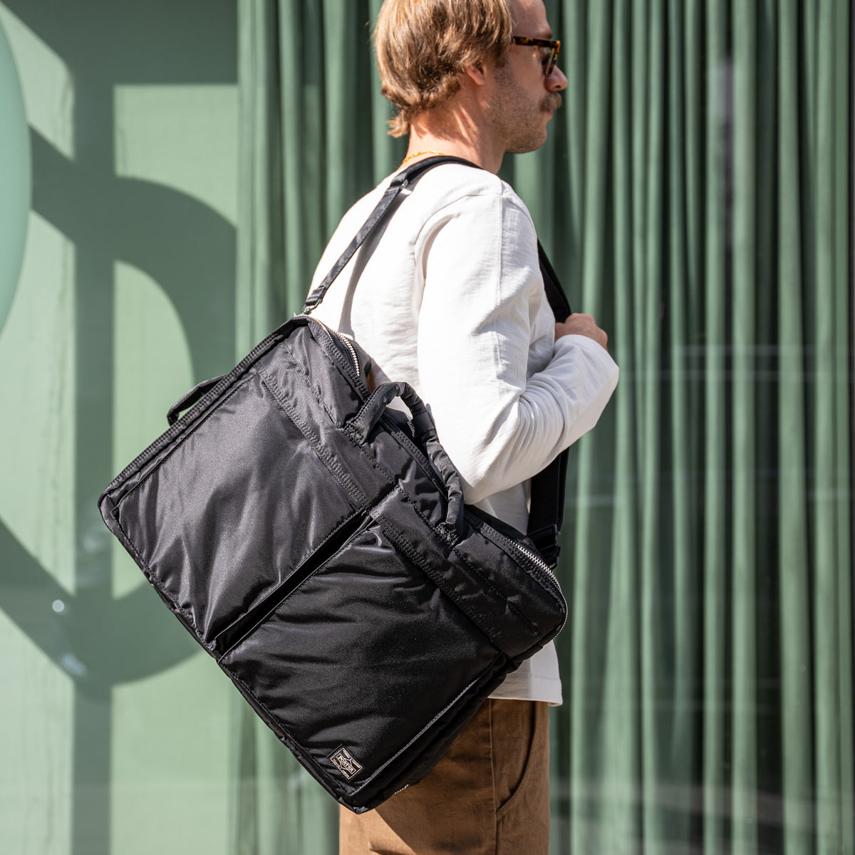 Porter Yoshida Tanker 3 Way Briefcase Black│Get it here 