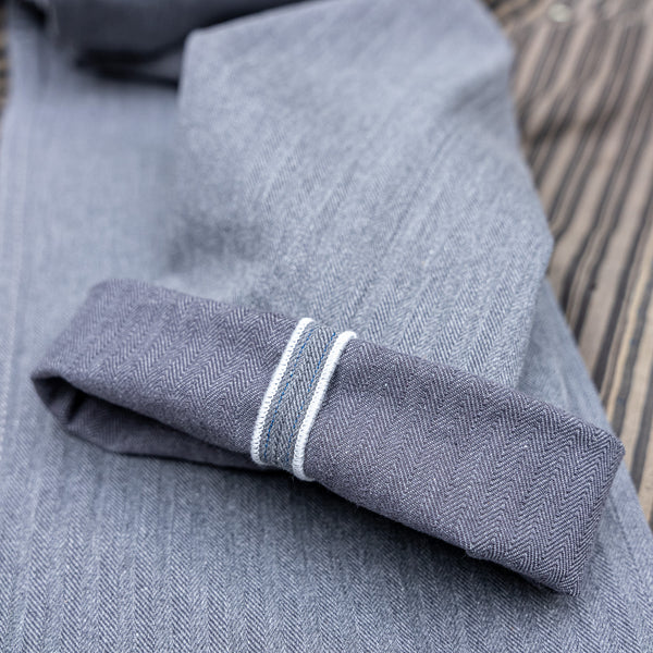 Pure Blue Japan Herringbone Chino Trouser – Heather Gray / Regular Tapered