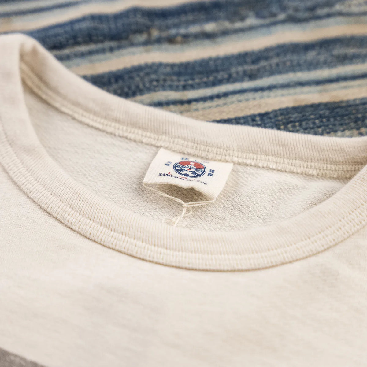 Samurai Rasen Loopwheel T-Shirt – 7oz Ivory Ripened Cotton Samurai Rasen Loopwheel T-Shirt – 7oz Ivory Ripened Cotton