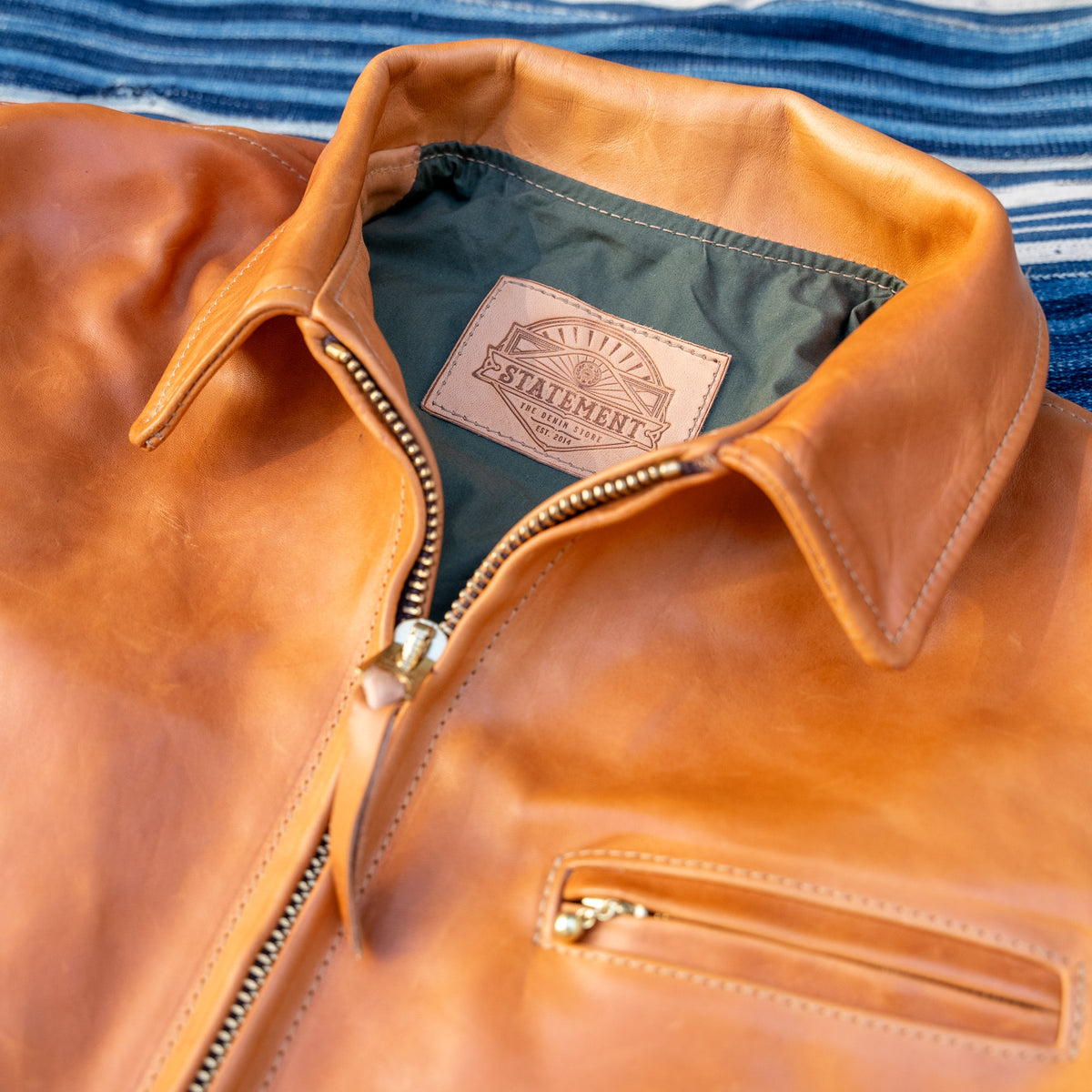 Mustang Leather Bilt “Liberator” Jacket Natural Horsehide – Simmons