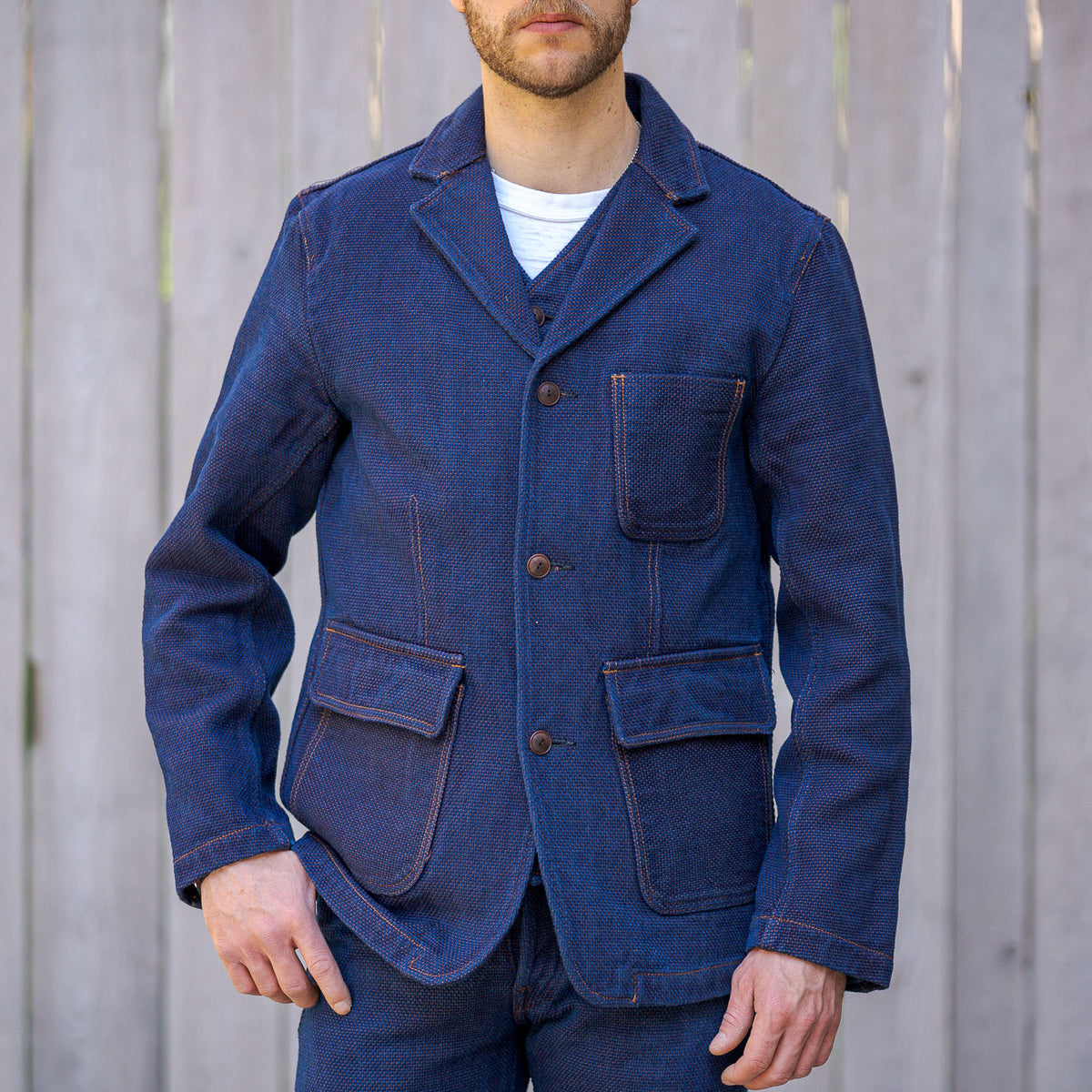 Pure blue best sale japan sashiko jacket