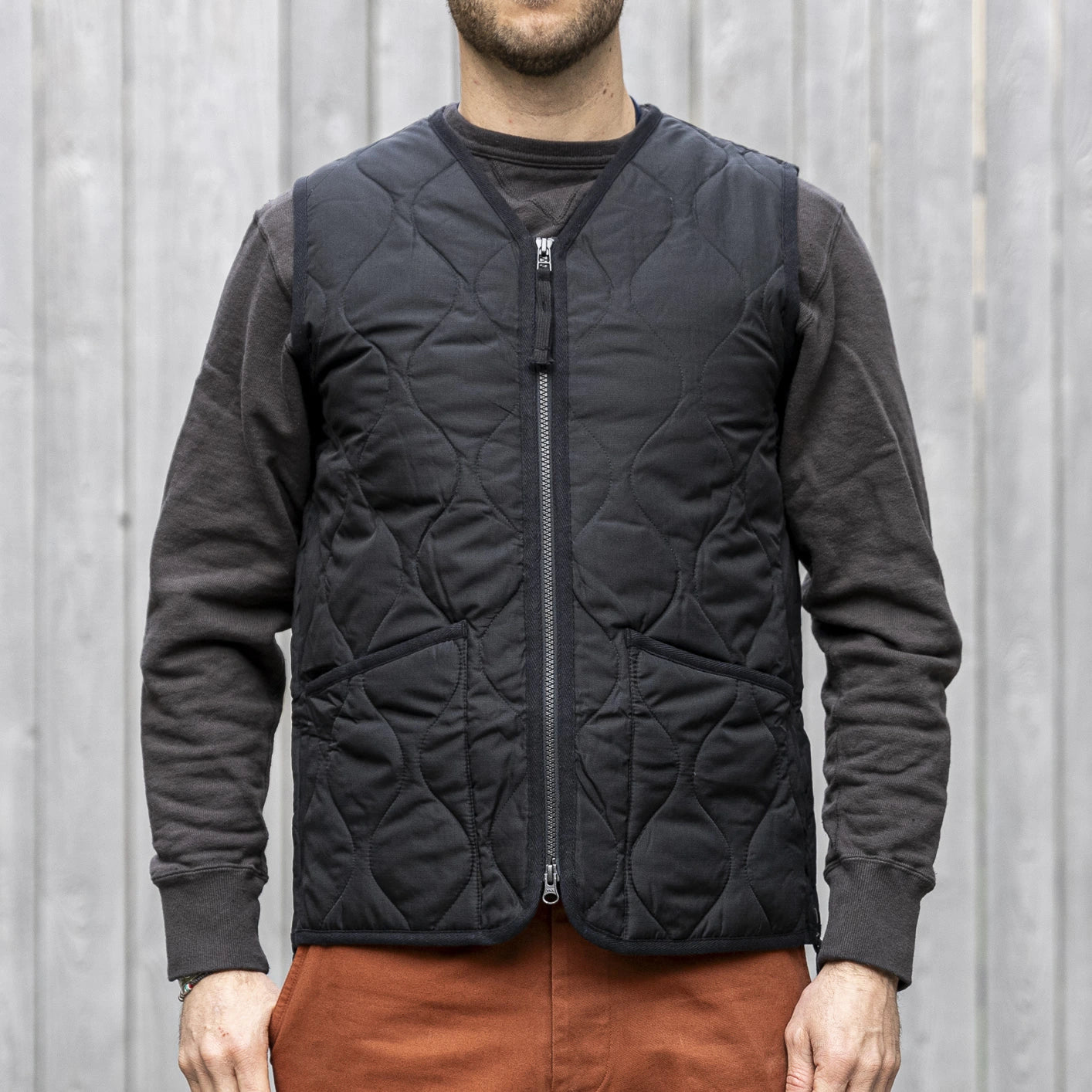 Taion Military W-Zip Down Vest Black – Made in Japan Taion Military W-Zip Down Vest Black – Made in Japan