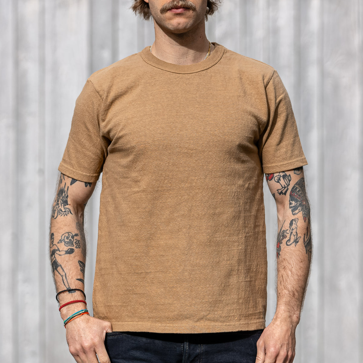 Intro Long Roll-Tab Sleeve Button Front Slub Lyocell Shirt