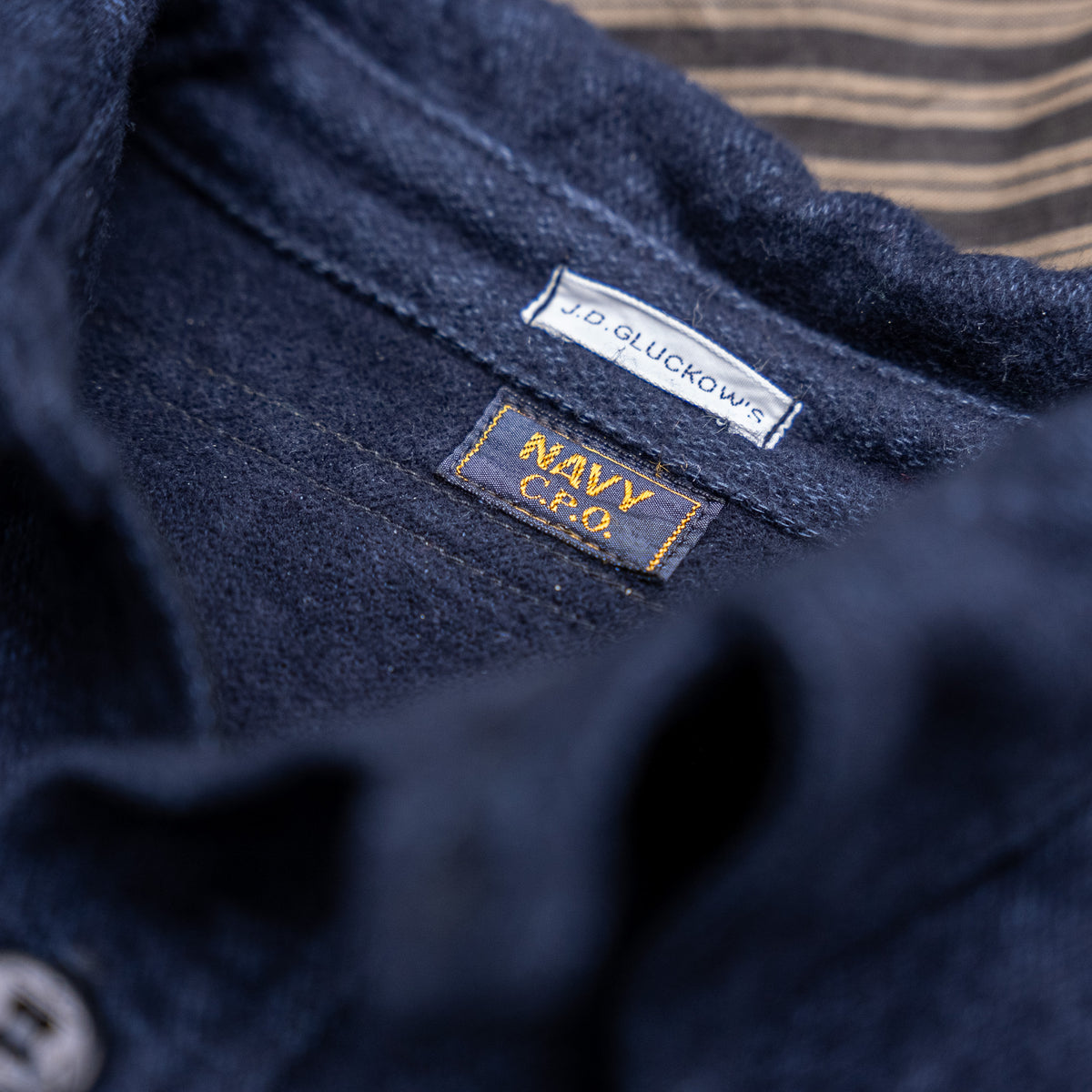 Warehouse x John Gluckow Flannel Shirt – Navy