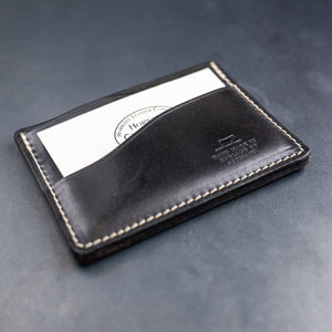Barnes & Moore Drayman Card Holder - Genuine Black Shell Cordovan