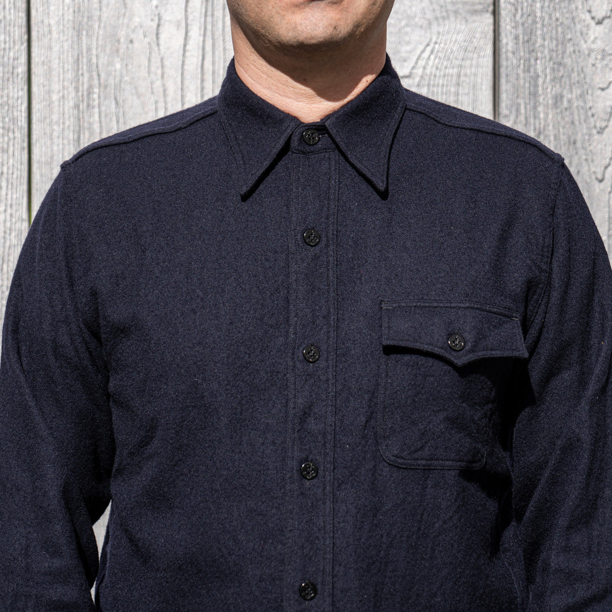 Buzz Rickson’s US Navy Wool Flannel CPO Shirt – Navy