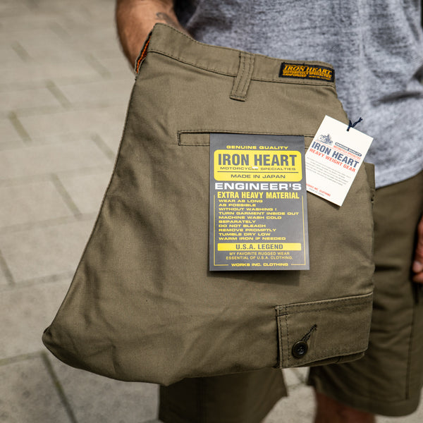 Iron Heart 7,4oz Whipcord Camp Shorts – IH-726 / Olive