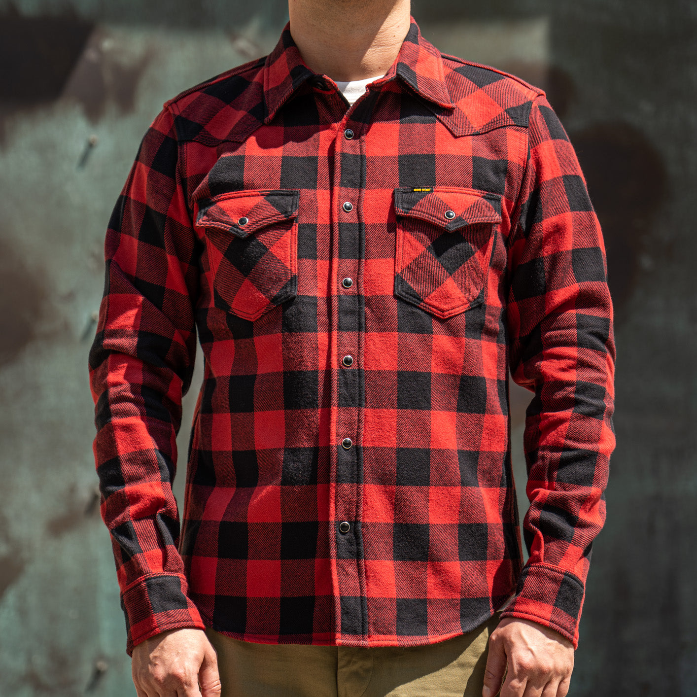 Iron Heart 12oz Buffalo Check Ultra Heavy Flannel – IHSH-232-Red