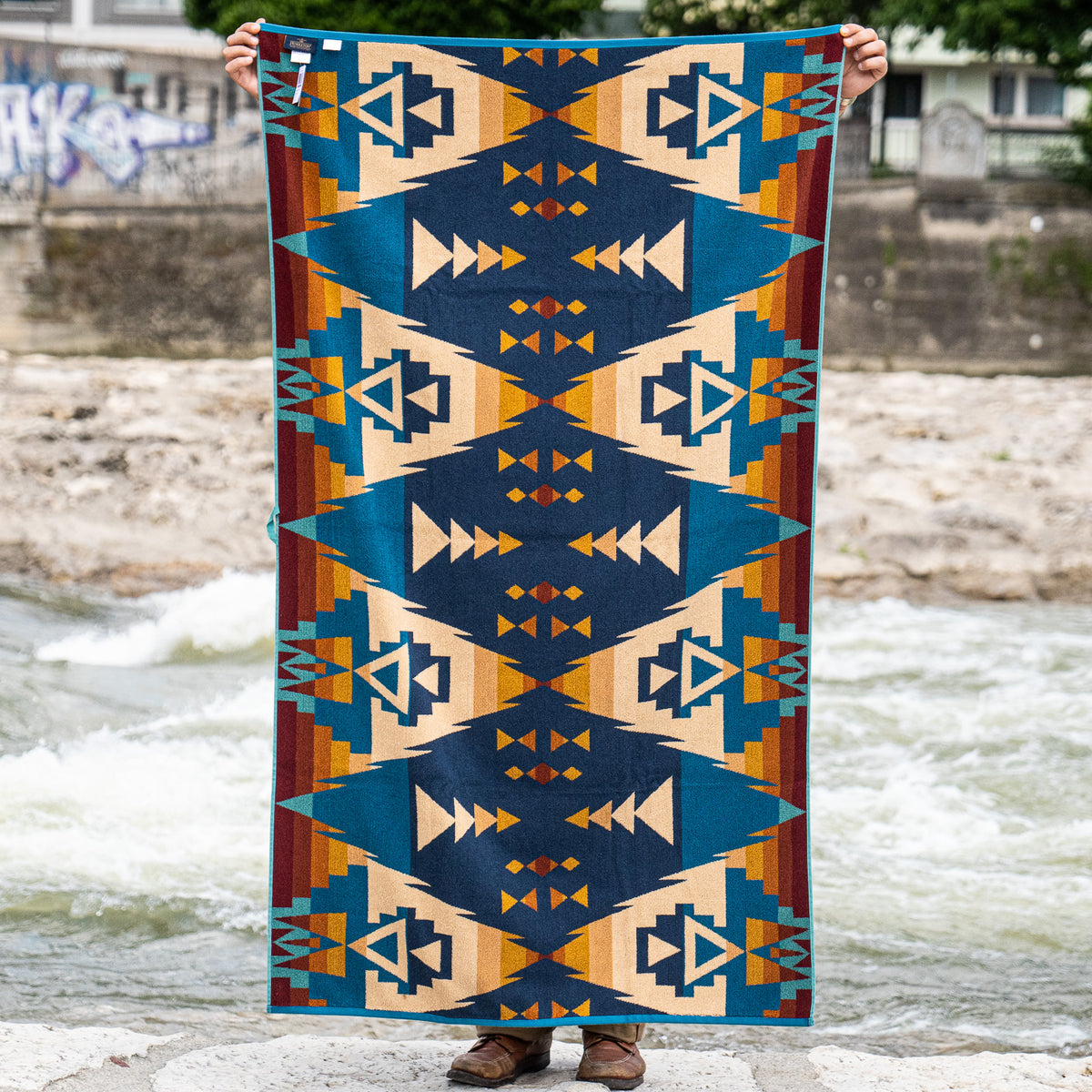 Shop PENDLETON Pendleton Los Ojos Oversized Jacquard Beach Towel by Babs