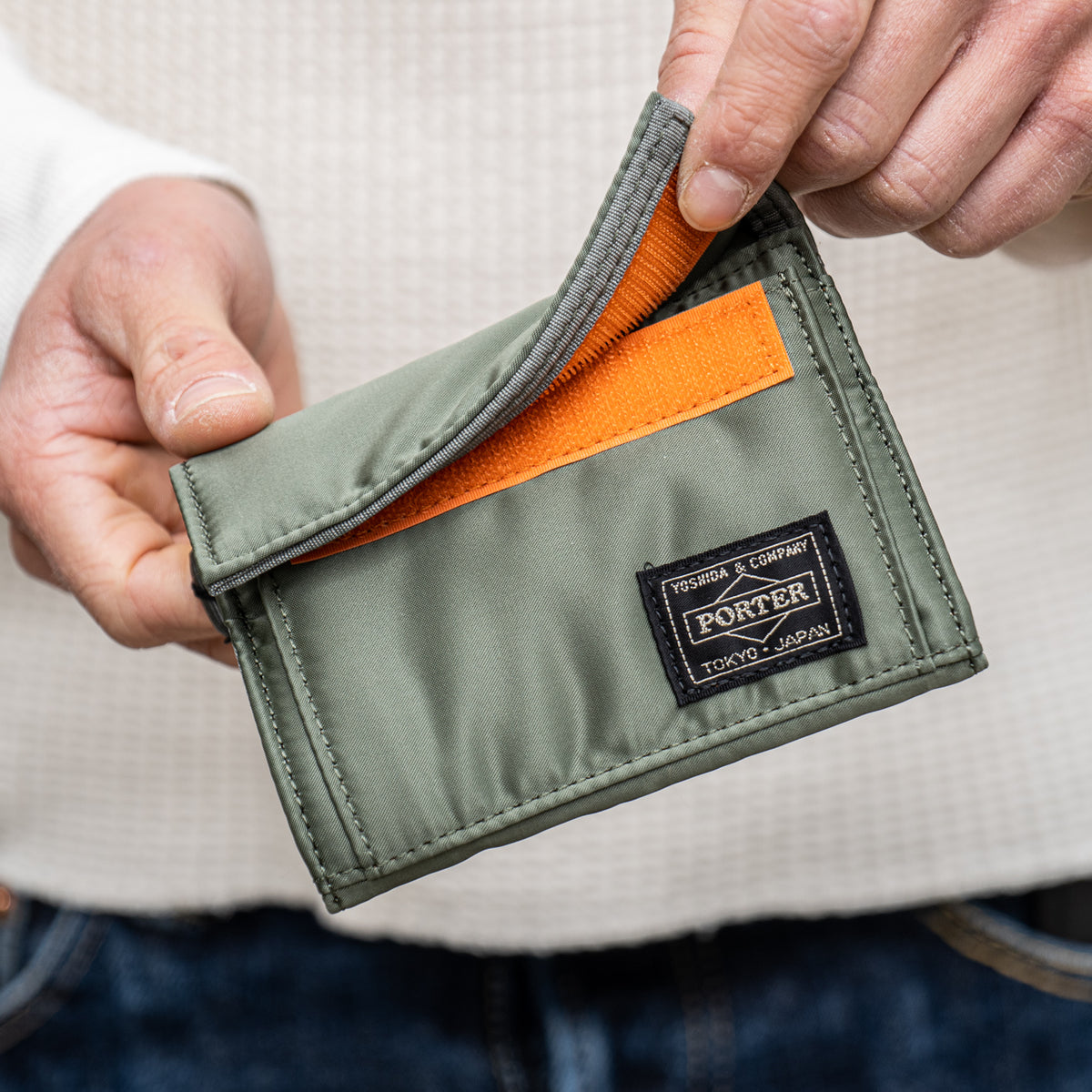 Porter Yoshida Tanker Wallet – Sage Green