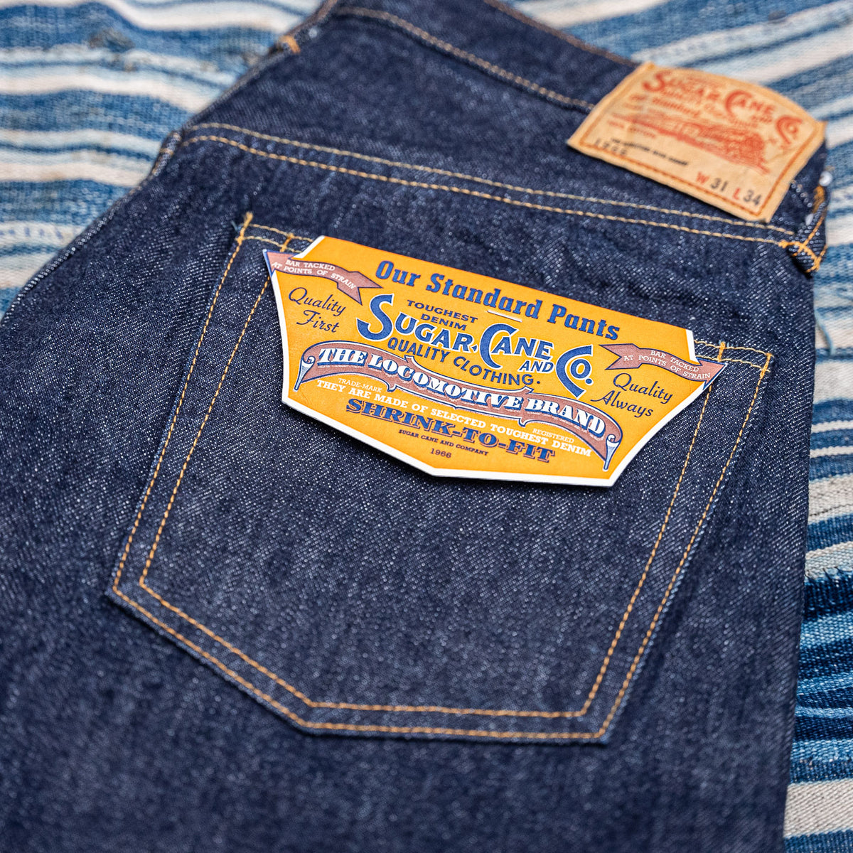 Sugar Cane 14oz Standard Denim 1966 Jeans Model – Relaxed Tapered 