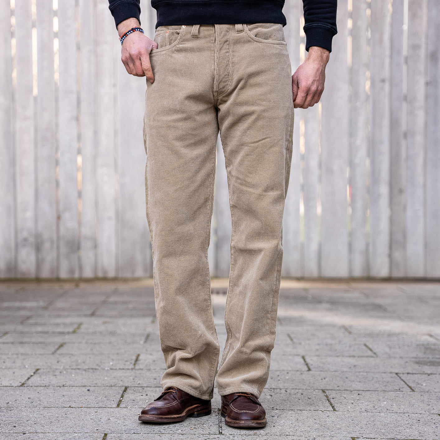 Sugar Cane 1947 9W Corduroy Pants – Beige Classic Straight