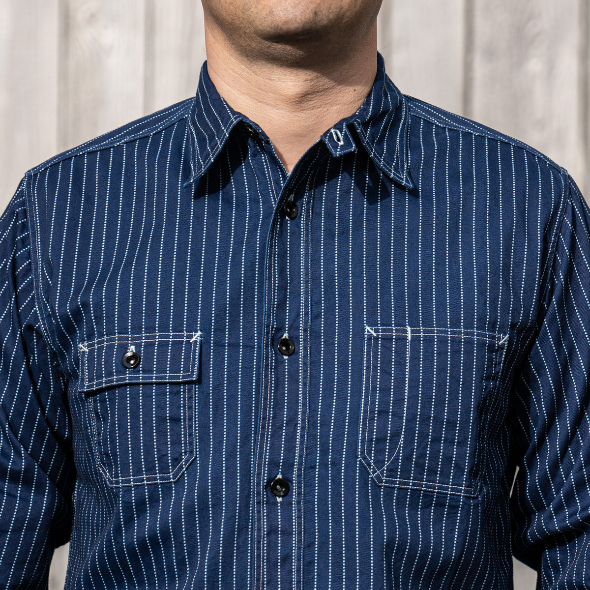 Sugar Cane Fiction Romance 8,5oz Wabash Work Shirt - Indigo Dyed