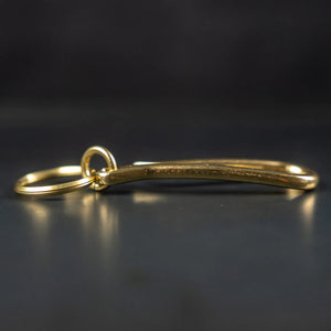 Kobashi Sand Cast Key Hook Solid Brass from side