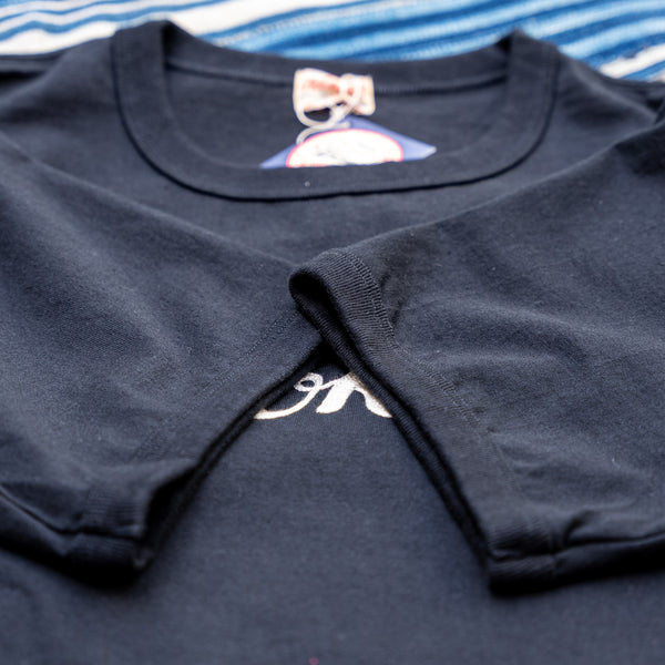 Whitesville “Brooklyn” Chainstitch Embroidery Heavy Sweat T-Shirt – Black