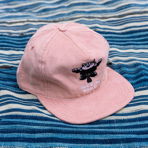 Ampal Creative ‘Floating’ Strapback Cap – Dusty Pink / Corduroy