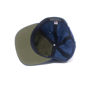 Ampal Creative LA City Snapback Cap Slate Blue Corduroy inside