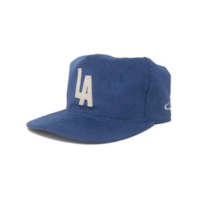 Ampal Creative LA City Snapback Cap Slate Blue Corduroy semi profile