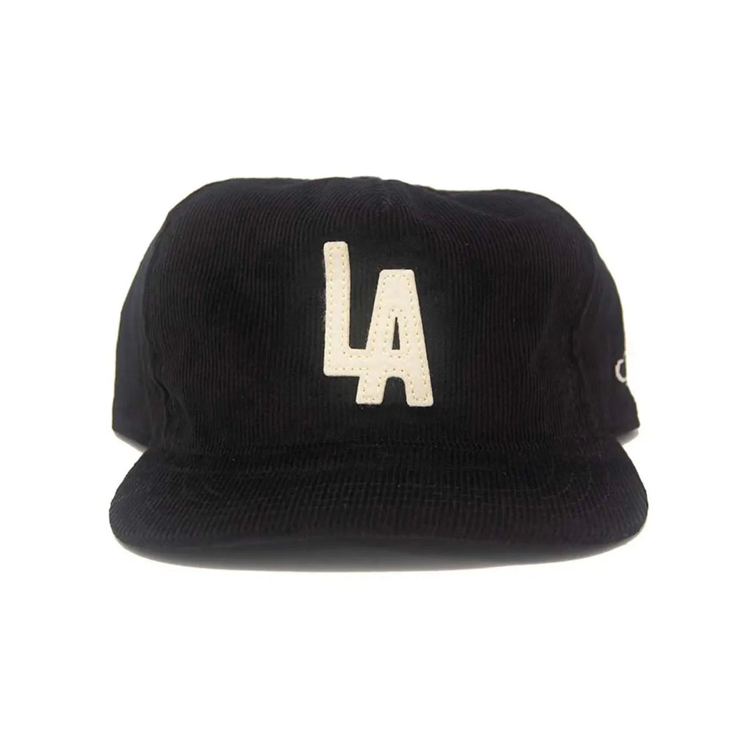 Ampal Creative LA City Snapback Cap Black Corduroy front