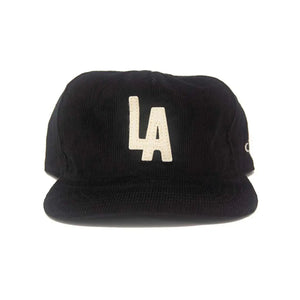 Ampal Creative LA City Snapback Cap Black Corduroy front