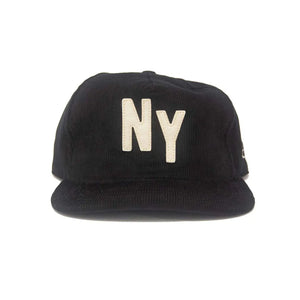 Ampal Creative NY City Snapback Cap Black Corduroy front