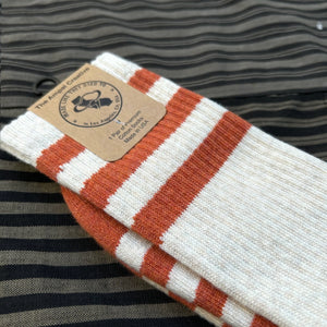 Ampal Creative Heather Stripes Cotton Socks – Cream/Orange