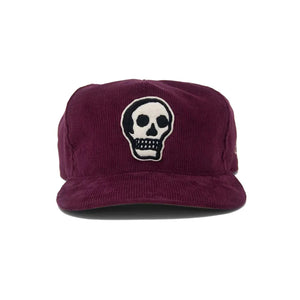 Ampal Creative The Skull Snapback Cap Merlot Corduroy front