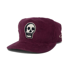 Ampal Creative The Skull Snapback Cap Merlot Corduroy profile