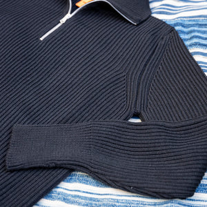 Andersen-Andersen Navy Half-Zip - Black
