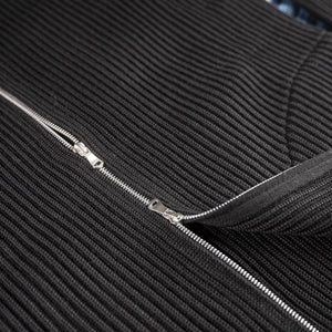 Andersen Andersen Navy Full Zip with Pockets Black detail two way zip