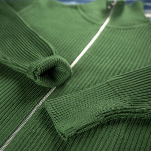 Andersen Andersen Navy Full Zip with Pockets Green detail sleeves