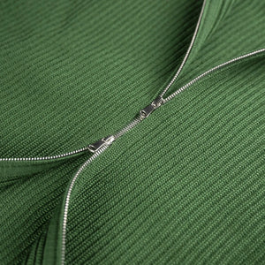 Andersen Andersen Navy Full Zip with Pockets Green detail two way zipper