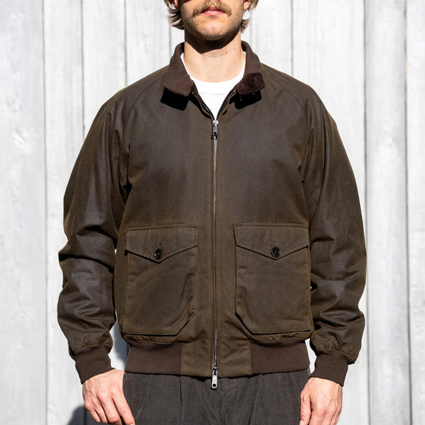 Baracuta G9 Waxed AF Pocket Jacket – Deep Moss