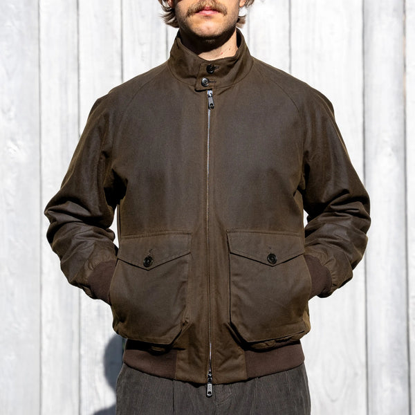 Baracuta G9 Waxed AF Pocket Jacket – Deep Moss