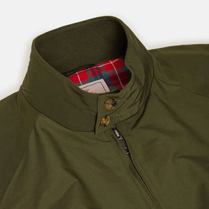 Baracuta G9 Harrington Jacket Beech detail 2 button collar