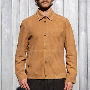 Baracuta Suede Leather Overshirt Jacket – Tobacco