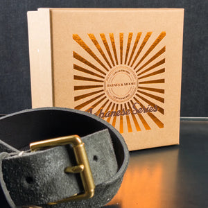 Barnes and Moore Statement Garrison Tochigi Belt Black Roughout Limited Edition gift box