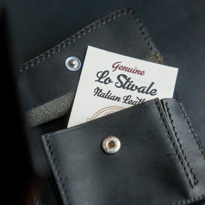 Barnes And Moore Longshore Coin Wallet Black Vegetable Leather Close Up Coin Pocket