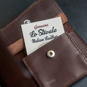 Barnes And Moore Longshore Coin Wallet Dark Brown Vegetable Leather Close Up Coin Pocket