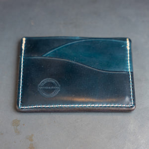 Barnes & Moore Drayman Card Holder - Genuine Navy Blue Shell Cordovan
