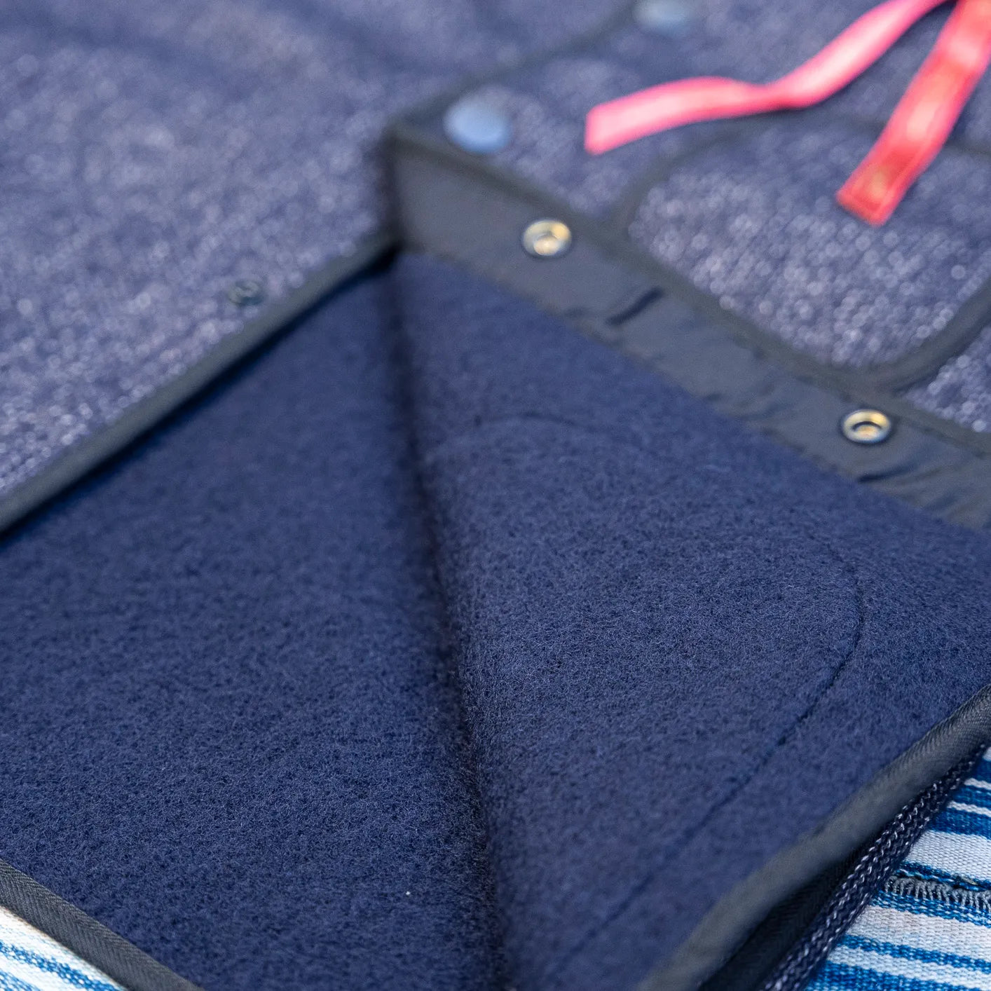brown's beach jacket navy – wool fleece cotton brown's beach jacket navy – wool fleece cotton
