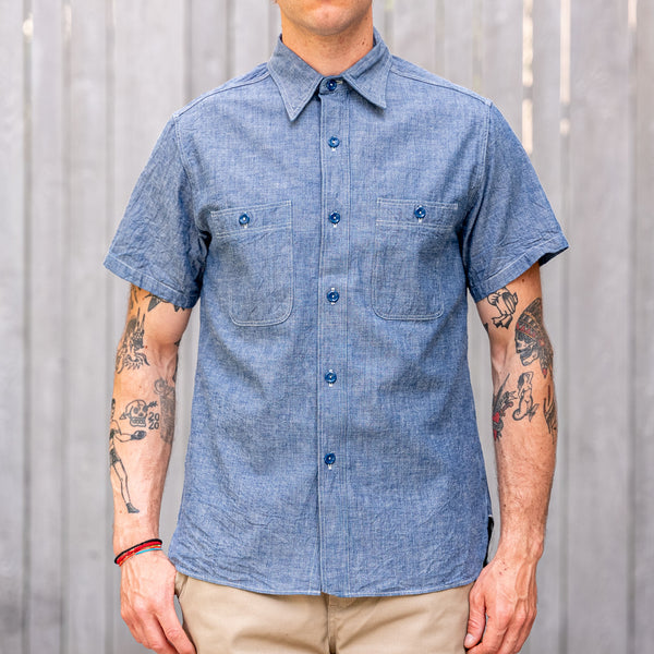 Buzz Rickson’s USN Selvedge Chambray Summer Shirt – Indigo Blue