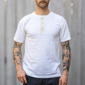 Buzz Rickson’s Loopwheeled Slub Yarn Henley T-Shirt – Off-White