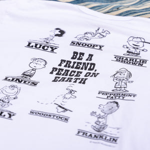 Buzz Rickson’s X Peanuts “Be A Friend” Loopwheeled T-Shirt - White